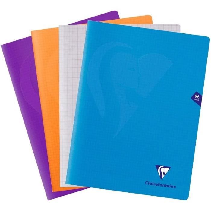 Clairefontaine Mimesys - Cahier polypro 17 x 22 cm - 96 pages - grands