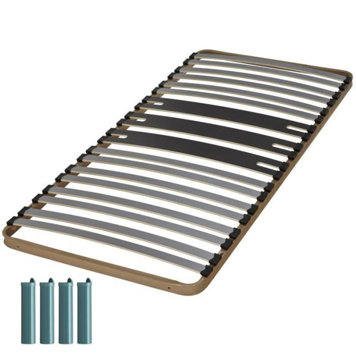 Sommier lattes pieds 90x190 Clearance