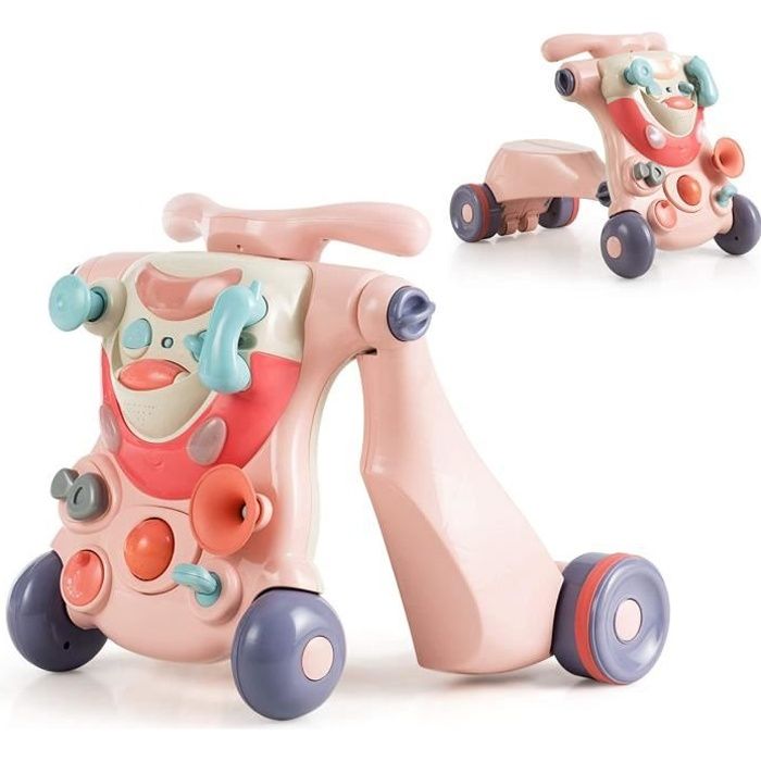 Trotteur pousseur rose cheap