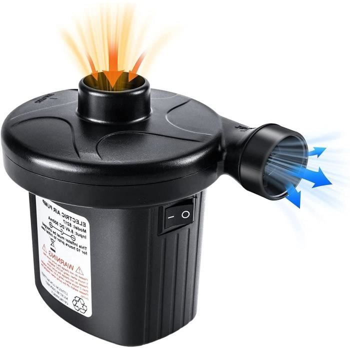 Pompe à Air Électrique Pour Piscines. Gonfleur - Dégonfleur De Matelas Portable Gonfleur Pour Matelas Flotteurs Emballage Sous Vide Avec 3 Buses Compresseur 240v Ac 12v Dc 93006259