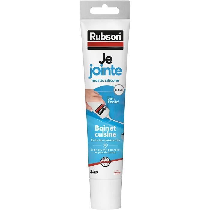 Rubson Je Jointe Mastic Blanc 50 ml, mastic étanche antimoisissure en