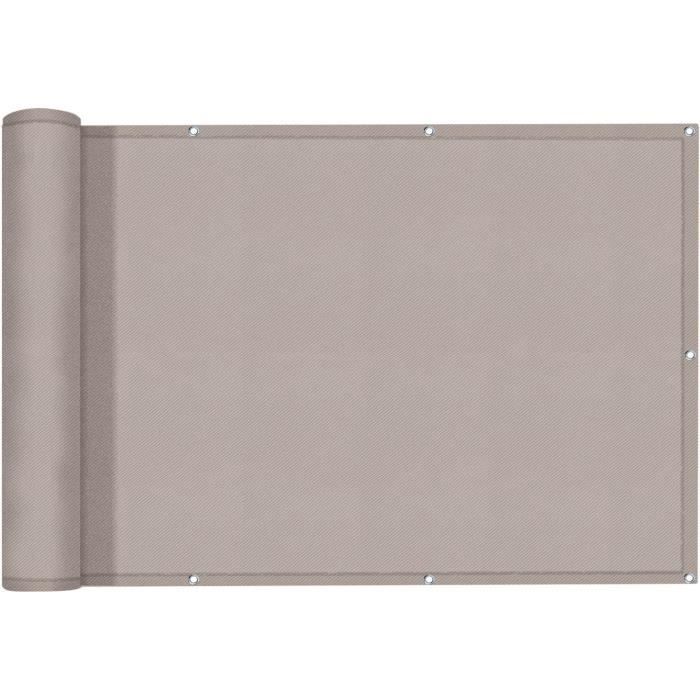 Brise-vue Balcon LOVE STORY 1x4m - Protection Intimité Polyester Imperméable Anthracite Pour Jardin Et Terrasse