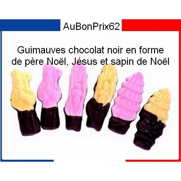 10 Guimauves mi chocolat noir père Noël Jésus et s Cdiscount Au quotidien