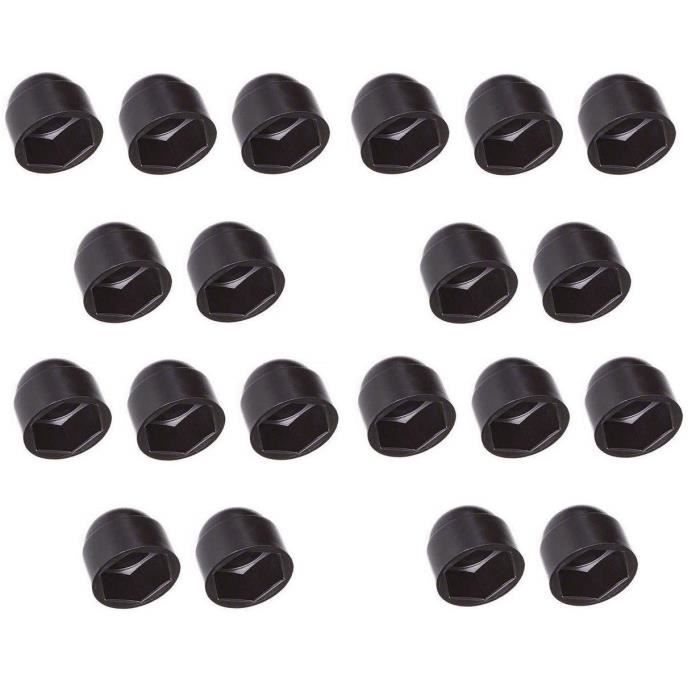 20x CACHE ECROU NOIR DIAMETRE M6 CLE HEXAGONALE 10MM CAPUCHON