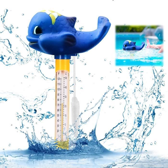 Thermomètre Flottant - Poisson - Résistant aux Chocs - Étanche - Pour Piscine et Spa