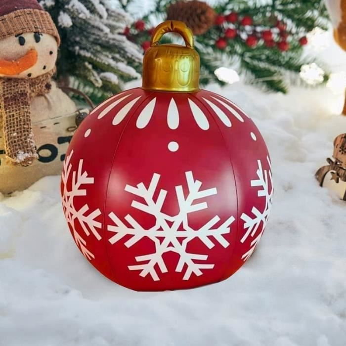 Boule de Noël Geante Gonflable Décoration Noel Exterieur en PVC