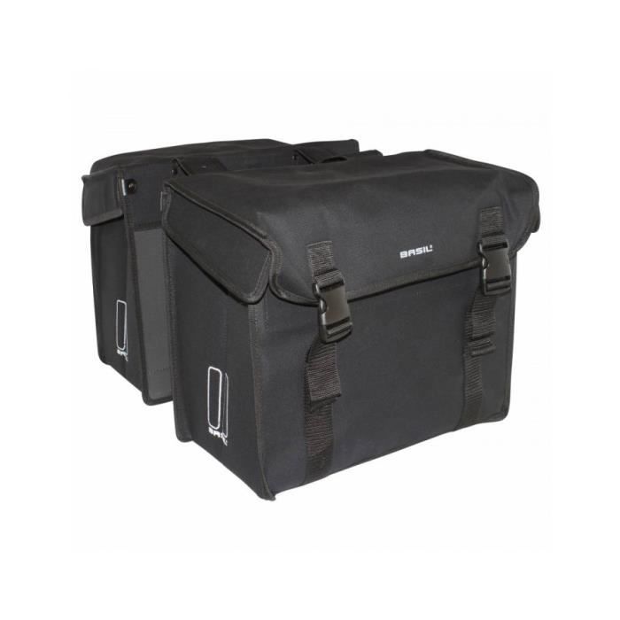 Sacoche Arriere Velo Double Basil Kavan 65l Noir 46x22x43cm Prix Pas Cher Cdiscount