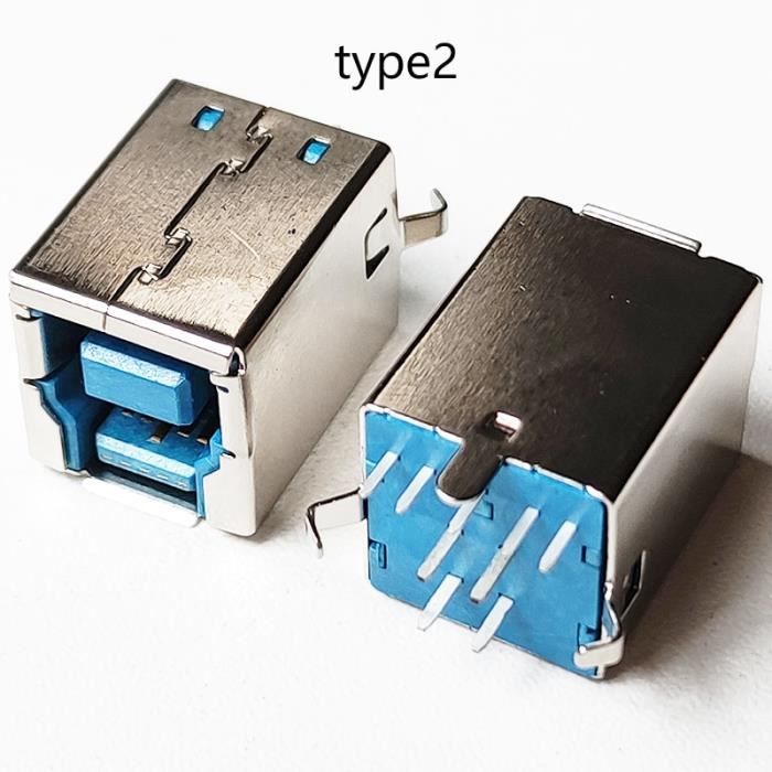 Port femelle Micro USB Type B, 5 broches, résistant à 180