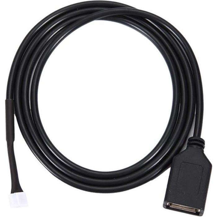Tbest câble USB de voiture pour Citroen Câble adaptateur USB d'interface autoradio avec outils de retrait pour Peugeot 307