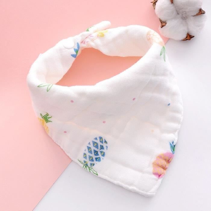 Bavoir Bandana Bébé En Mousseline De Coton - Unisexe, Absorbant, Réglable - Pour Bave Et Dentition - 4