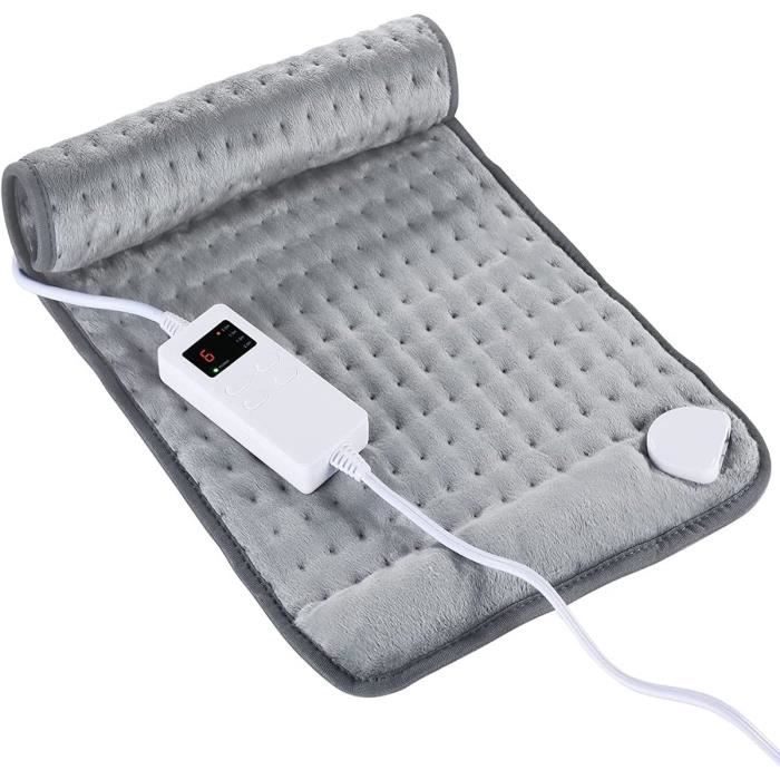Coussin Chauffant Pour Chien Et Chat 75x45 Cm - 6 Niveaux De Température, Minuterie, Câble Anti-morsure