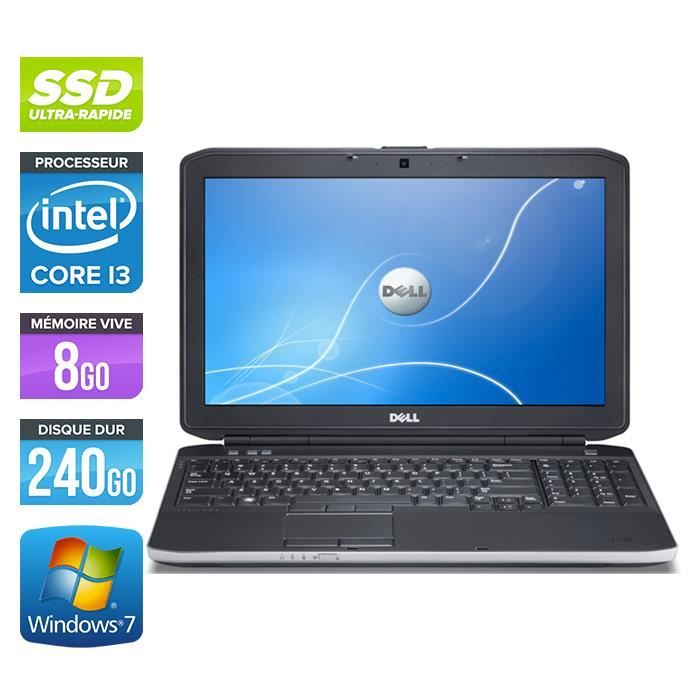 Top achat PC Portable Pc portable Dell E5530 - 15.6'' -Core i3-3120M -8Go -240Go SSD pas cher
