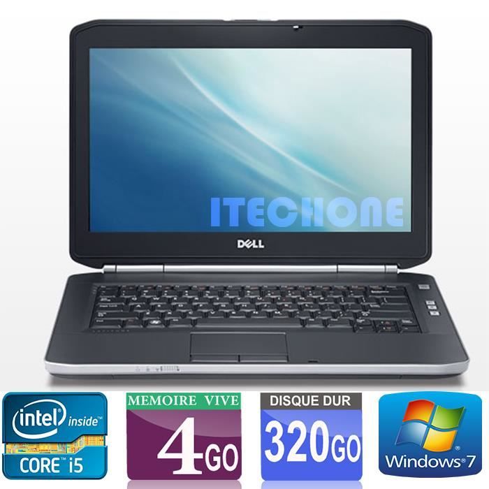  PC Portable DELL LATITUDE E5420 CORE i5 RAM 4 GO HDD 320 GO WIN 7 PRO pas cher
