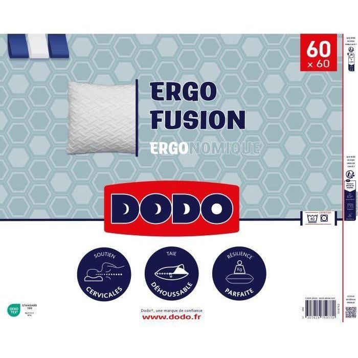 DODO Oreiller ERGO FUSION 60 x 60 cm