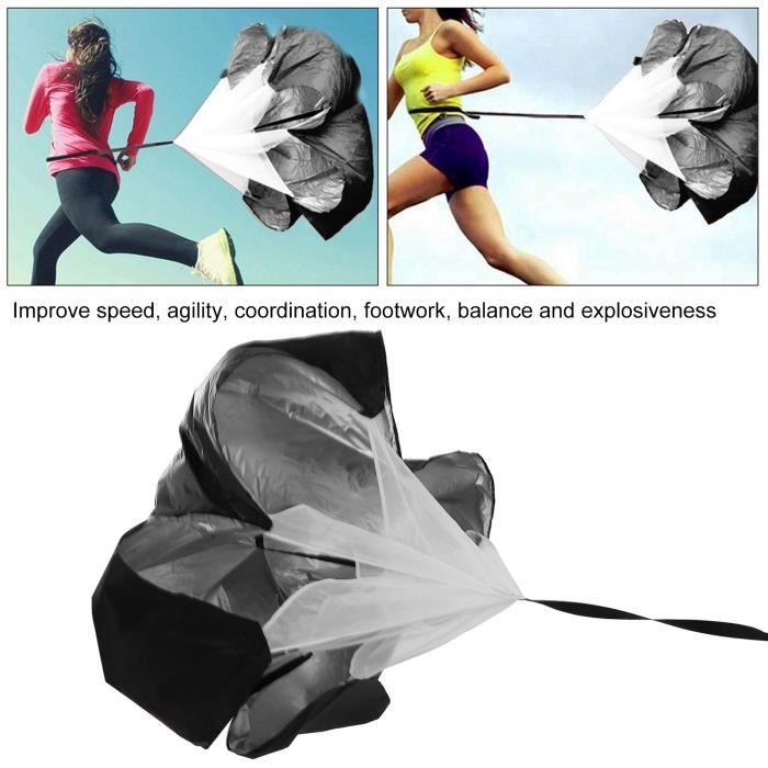 Parachute D'entraînement Running/football - 100x150 Cm - Résistance Ajustable Pour Vitesse Et Puissance - 5