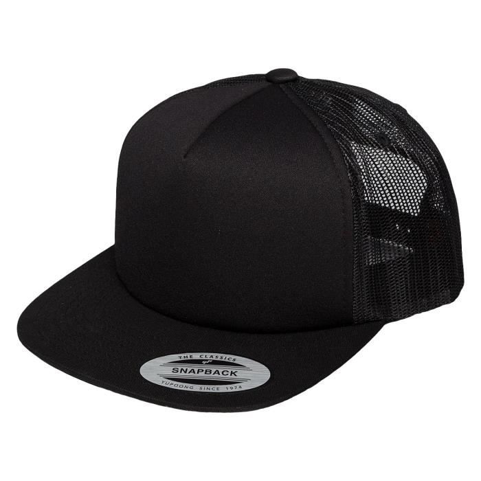 Casquette Flexfit Yupoong Noir - Taille Unique - Polyester Cool & Dry - édition Limitée Neuve