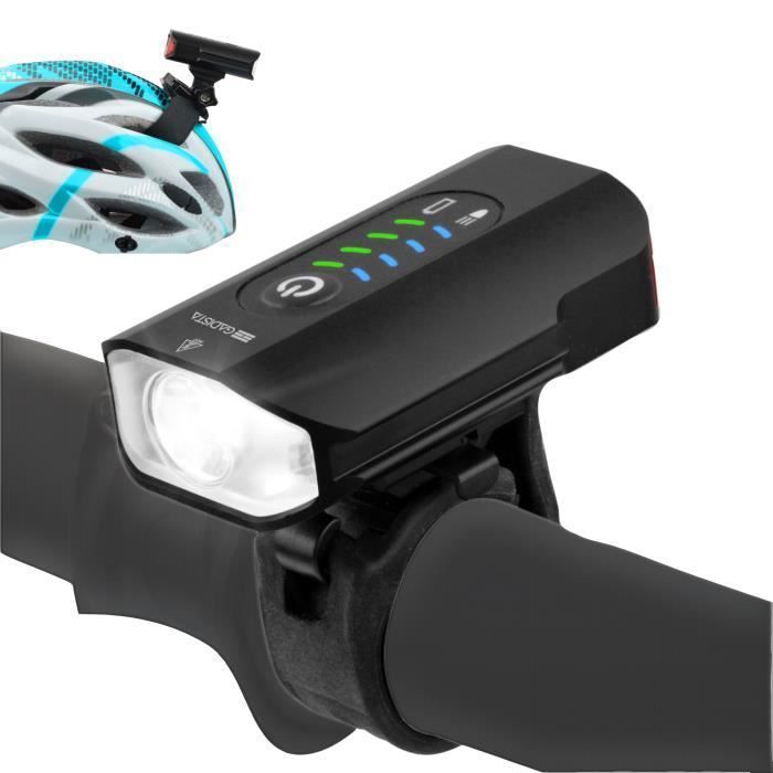 Lumiere Velo Avant et feu Arriere Velo intégré 2en1, Lampe Velo LED puissantes Rechargeable USB