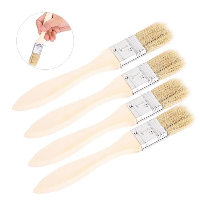 2 Pièces Brosse à Barbecue, 46cm Manche Long en Bois Vadrouille à
