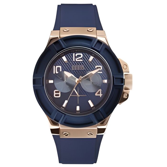 Montre guess homme sales bleu et or