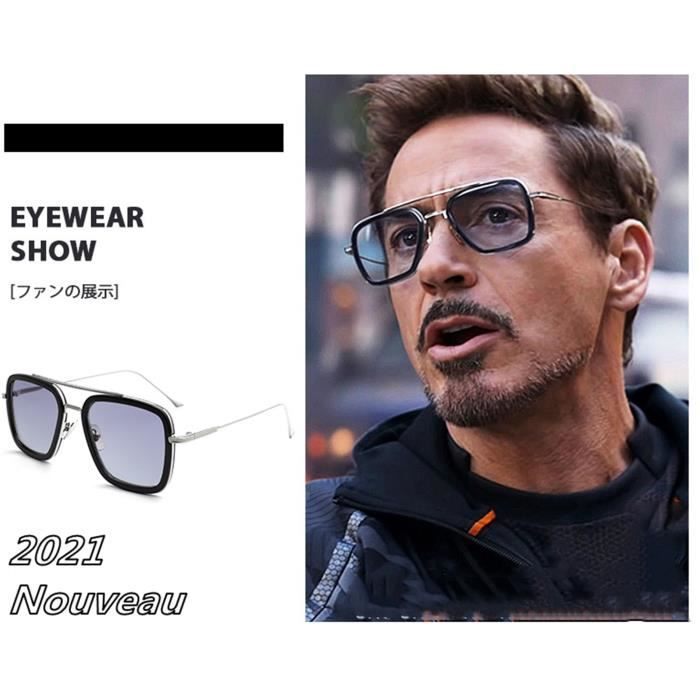 Lunettes de soleil du film Iron Man accessoire de super heros Peter Parker Cosplay Edith Achat Vente lunettes de soleil Mixte Cdiscount