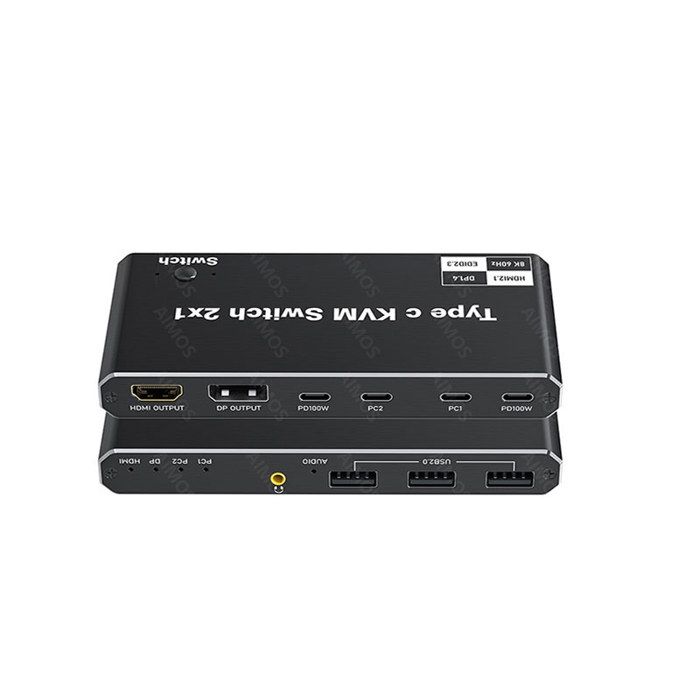 INF Commutateur KVM USB-C à 2 ports 8K@60Hz 4K@120Hz