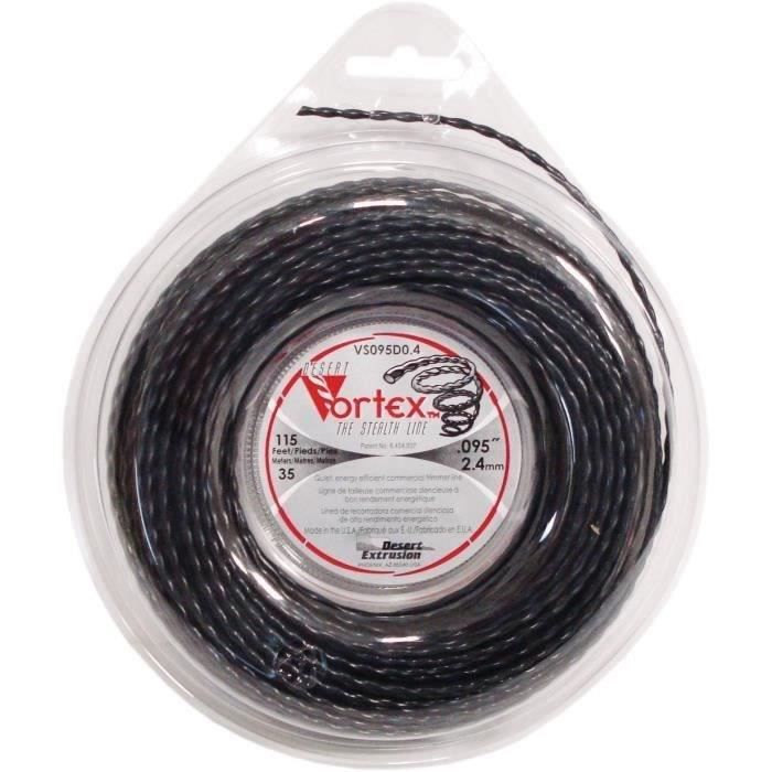 JARDIN PRATIQUE Fil nylon copolymère VORTEX pour débroussailleuse - Ø 2,4 mm - L 35 m