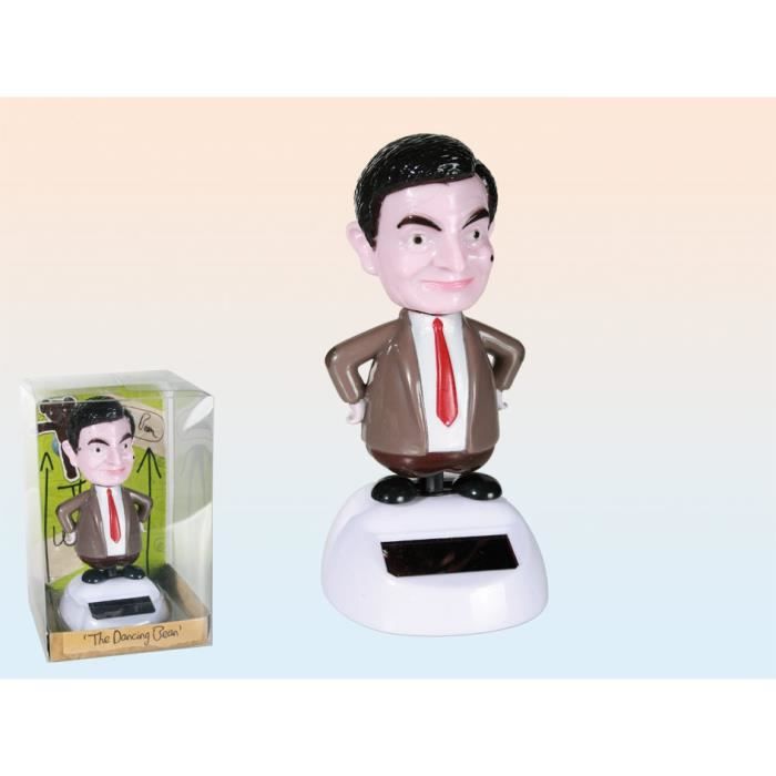 Figurine Mr Bean Mobile Solaire Comique Bureau Voiture Deco