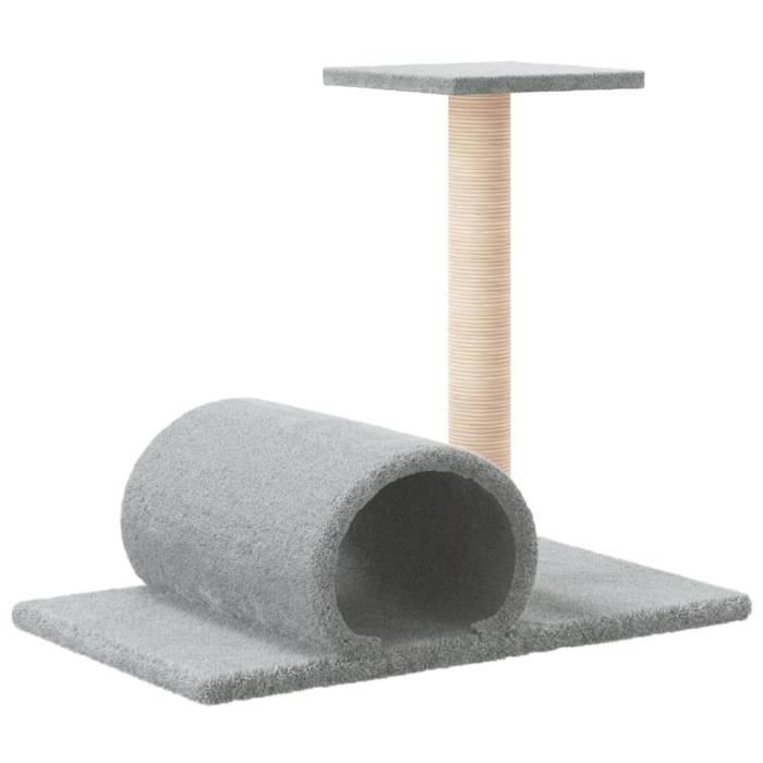 Comparer les prix de Arbre à chat - MOTHINESSTO - qq6163 - Gris clair - Bois d'ingénierie - Tunnel inclus
