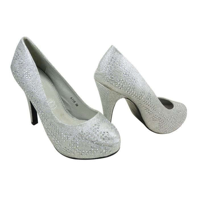 escarpin gris perle mariage
