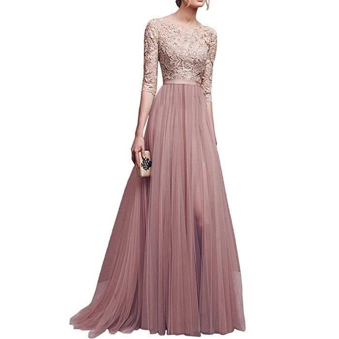 Robe de soirée longue evasée deals