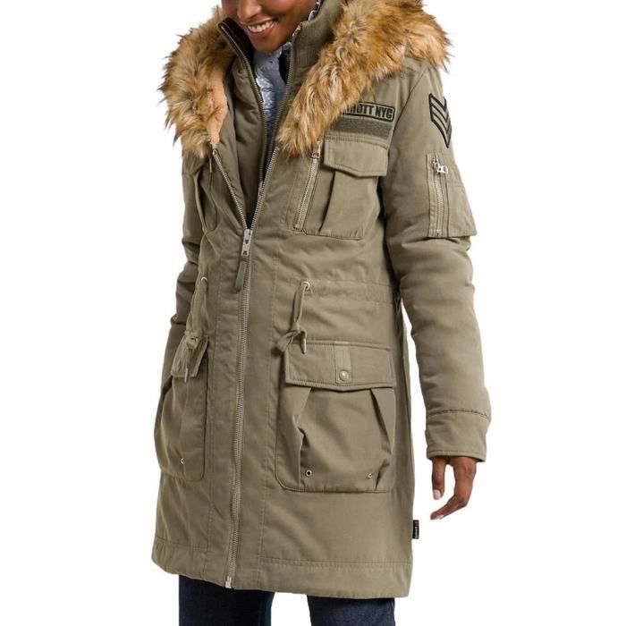 Parkas Kaki Femme Schott Army