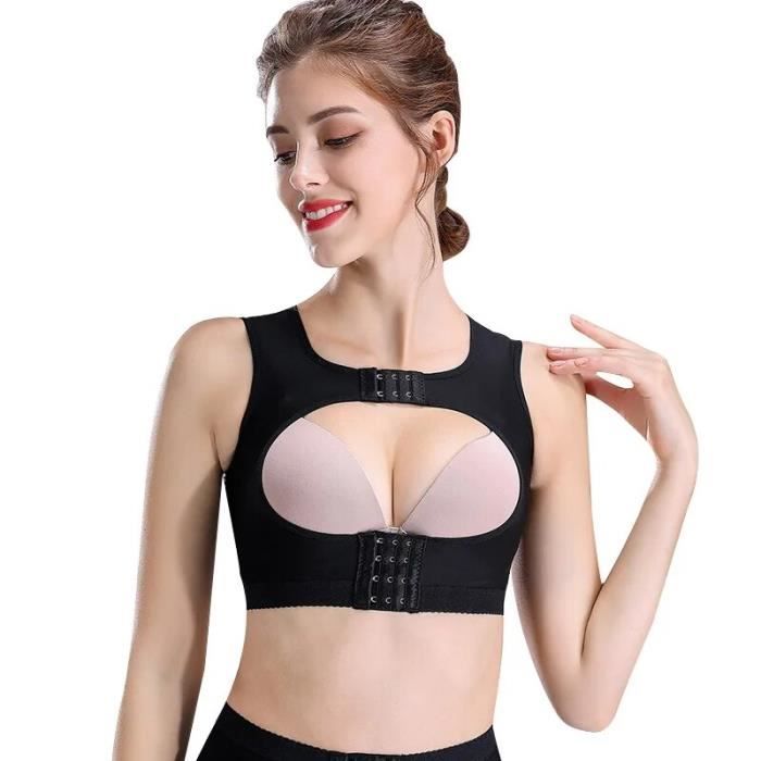 Soutien-gorge Push-up Femme – Décolleté V, Dos Nu, Armatures, Dentelle Invisible, Coton, Convertible