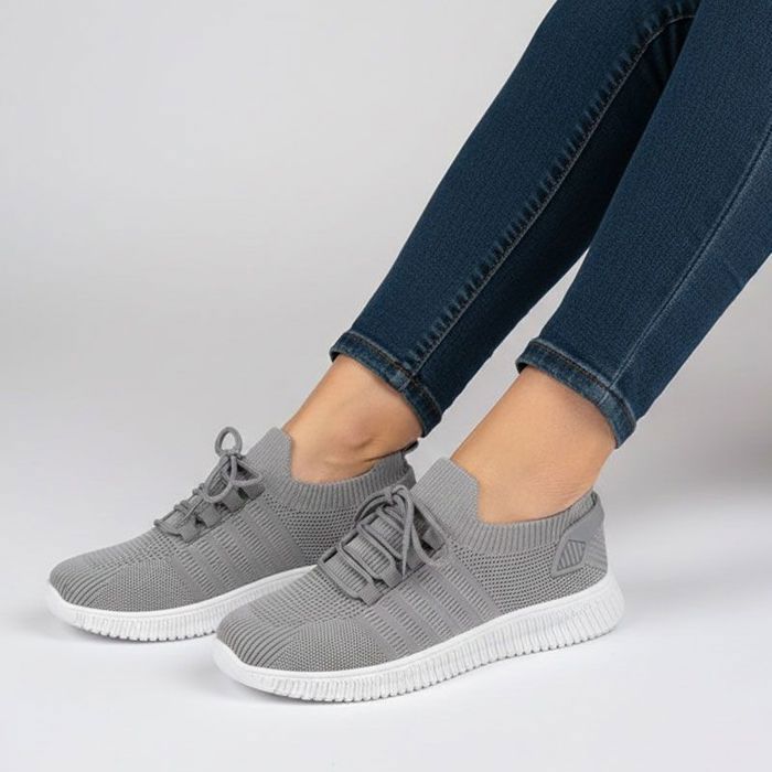KELARA Baskets en toile à lacets Femme KELARA