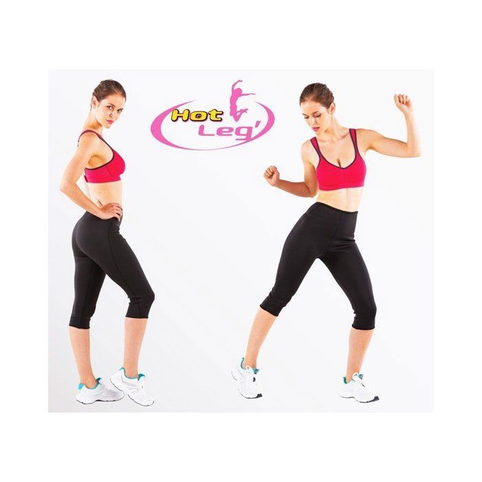 Legging de sudation Hot Leg taille M/38 noir et rose - néoprène extensible lavable 30°C