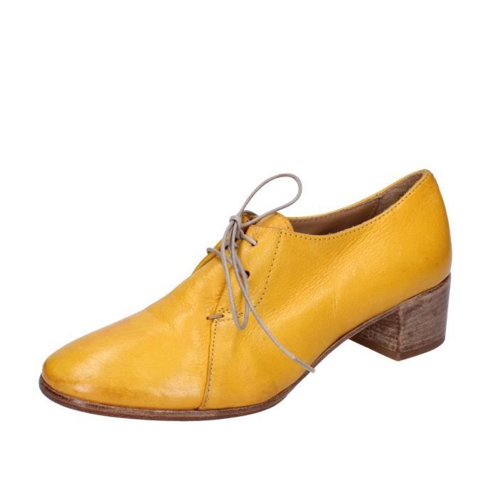 MOMA Chaussures Femme Derbies Jaune BR967 Jaune - Cdiscount Chaussures