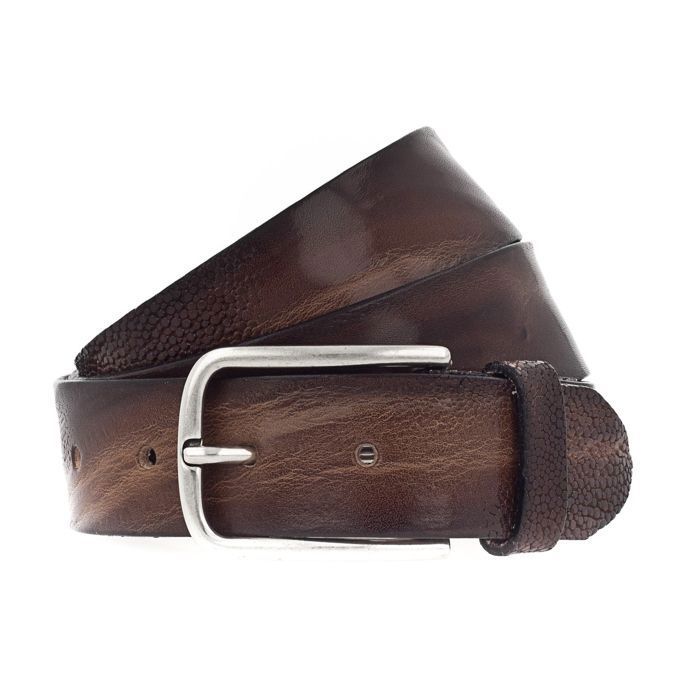 Ceinture Cuir Noir B.belt 40 Mm Avec Rivets Mixtes - Taille 105