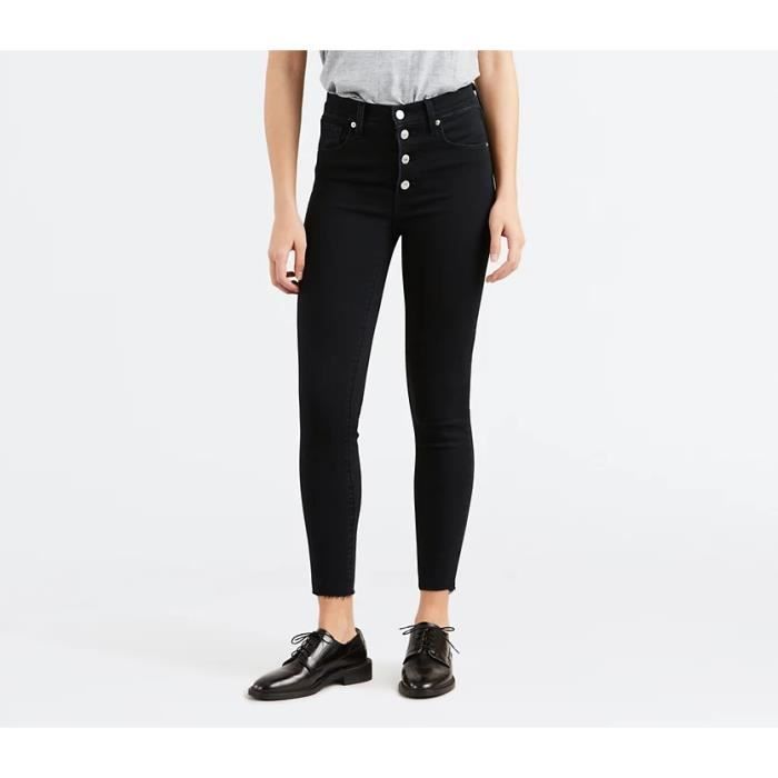 Jeans Levis Mile High Super Skinny Ankle noir pour femmes. 57959 0000. Noir  - Cdiscount Prêt-à-Porter