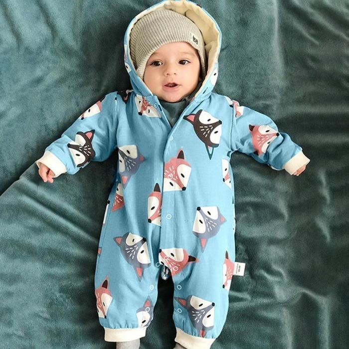 Bebe Vetements Bebe D Hiver A Capuche Barboteuse Infant Vetements Fille Rose Outwear Garcon Combinaison Vetements Accessoires