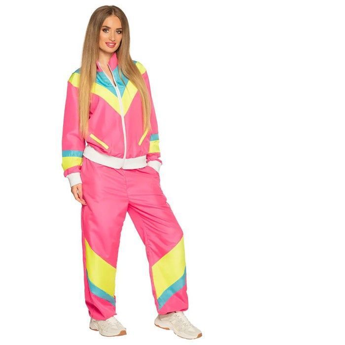 DÉGUISEMENT JOGGING ROSE 80S FEMME