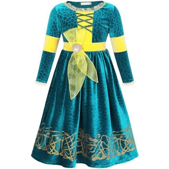 Déguisement Princesse Merida de Rebelle - AMZBARLEY - Costume fête pour  fille - Bleu - Cdiscount Jeux - Jouets