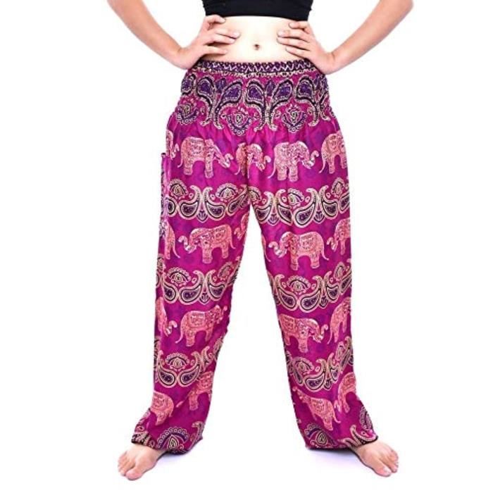 Pantalon Sarouel Hippie Yoga Unisexe - Coton Souple Taille S à XL