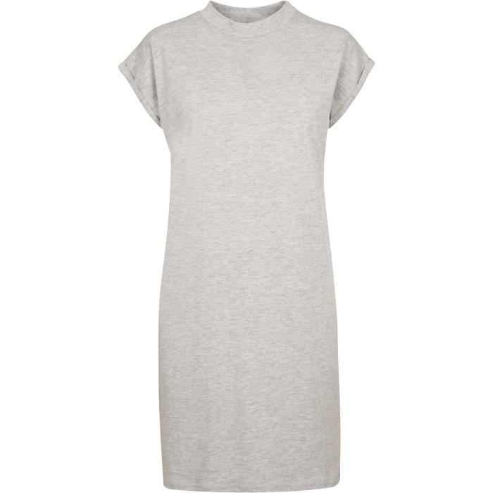Robe T-shirt BUILD YOUR BRAND - Modèle RW8948 Pour Femme, Courte, Neuf Avec étiquettes