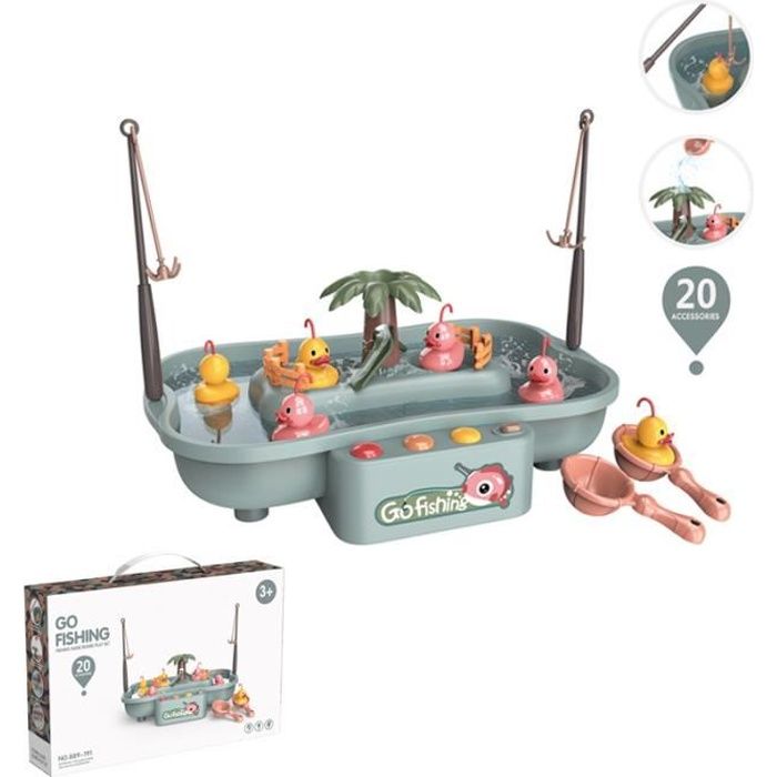 Jouets De Bain Montessori Pour Enfants Jeux De Peche Pedagogique Ensemble De Jouets Avec Carte De Circulation D Eau Cdiscount Puericulture Eveil Bebe