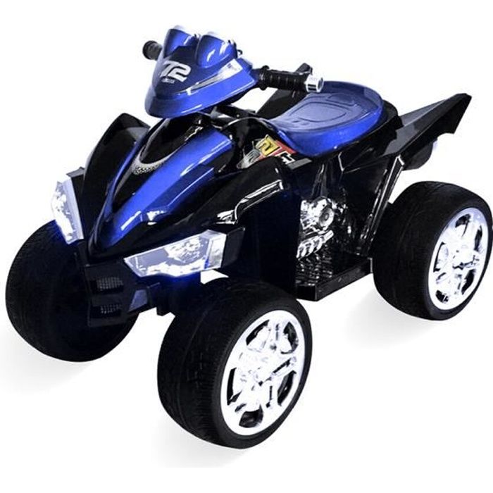 Quad Electrique Pour Enfants Pret Pour Le Buggy Pneus Eva Musique Lumieres Led Bleu Cdiscount Jeux Jouets