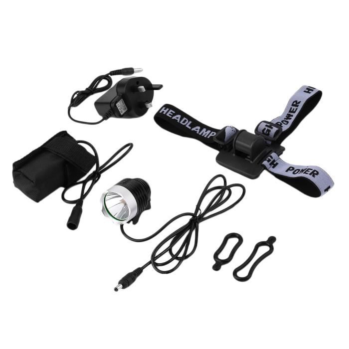 Lampe Vélo LED XML T6 Rechargeable 300 Lumen - Minielect Noir