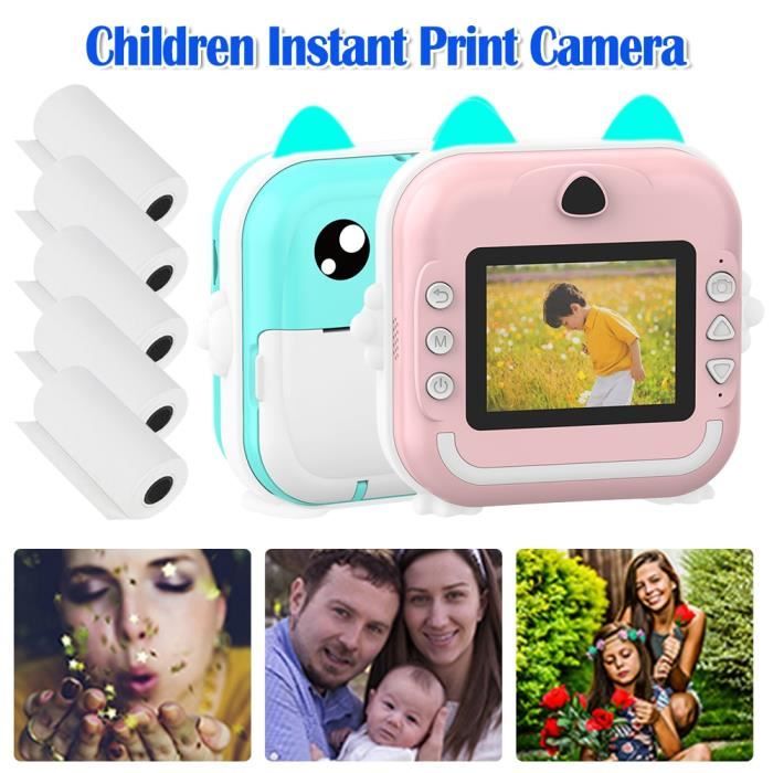 Appareil photo à impression instantanée avec imprimante thermique pour enfants,vidéo à