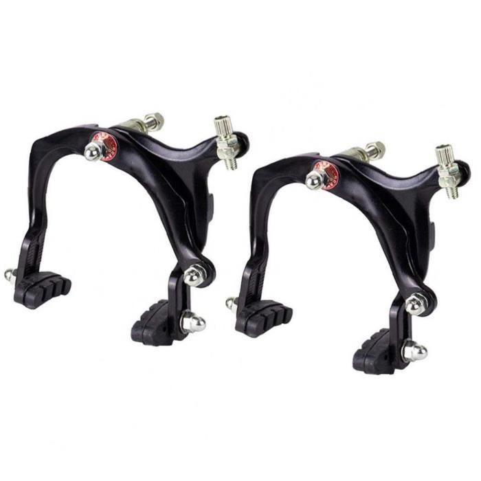 Hmseng Lot de 2 paires de freins de vélo, ensemble complet de freins en V universels de rechange pour la plupart des vélos, câbles de freins de vélo de route avec roues Hmseng Lot de 2 paires de freins de vélo, ensemble complet de freins en V universels de rechange pour la plupart des vélos, câbles de freins de vélo de route avec roues