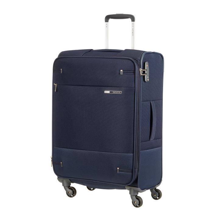 samsonite base boost - spinner 66-24 expandable bagage cabine, 66 cm, 67.5 liters, bleu (navy blue)