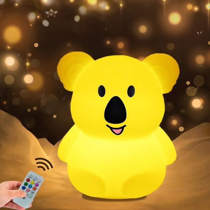 Veilleuse Koala Géante Glinrui - Lumière Douce Réglable, Télécommande | Pour Enfants Qui Ont Peur Du Noir