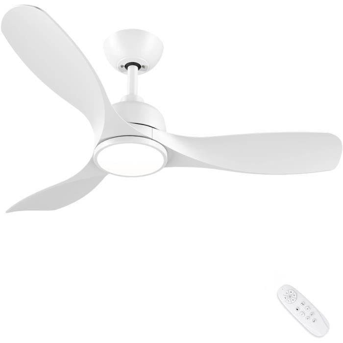 Ventilateur De Plafond Depuley 42" Avec Lumière LED - Moteur DC Silencieux, Télécommande, Réversible - 7